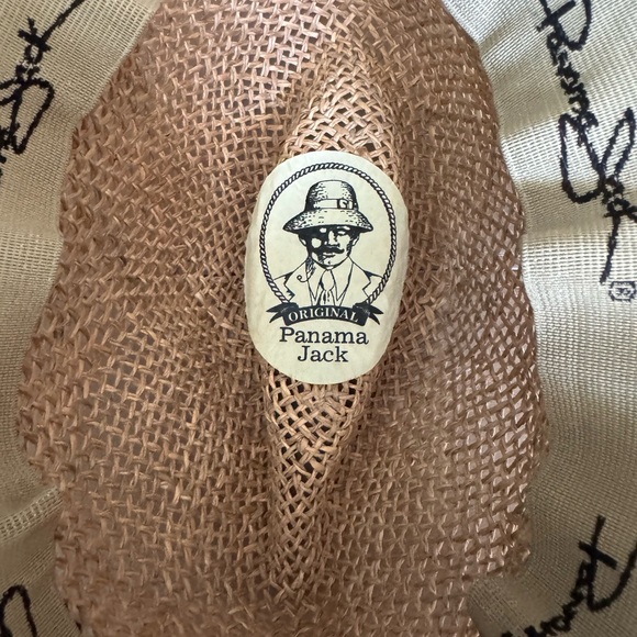 Panama Jack Tan and Blue Wide Brim Hat - Picture 4 of 7